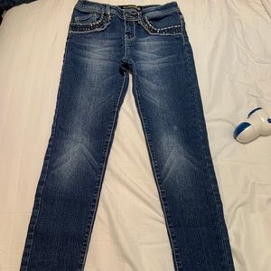 **SOLD**Girls Size 12 Vanilla Star Skinny Jeans w/ Bling